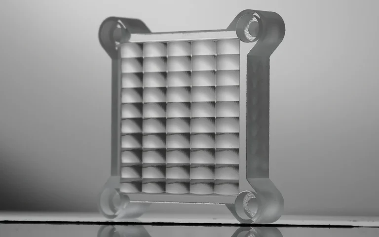 Micro-lens array fabricated with hybrid laser processing method using the FemtoLux 30
