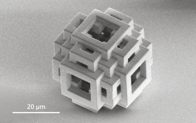 Scanning electron microscope image of photopolymerization sample.