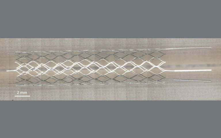 Nitinol stent cutting.