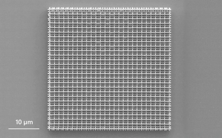 Scanning electron microscope image of photopolymerization sample.