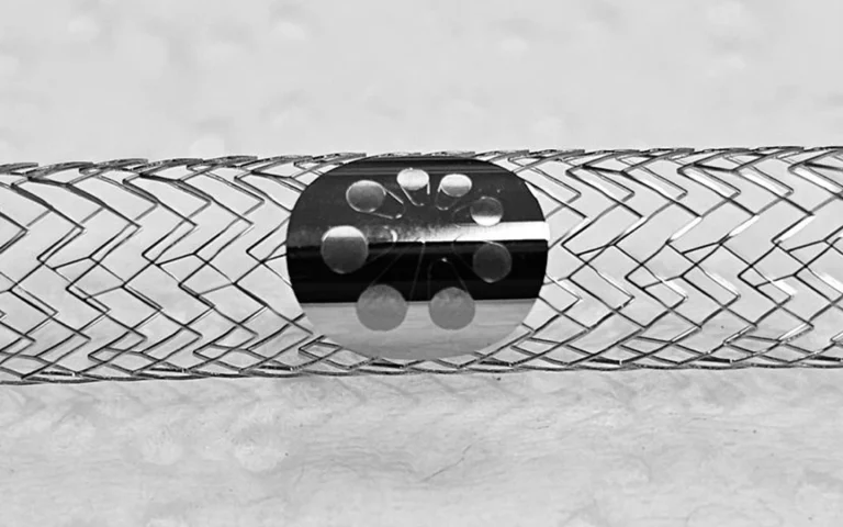 Nitinol stent cutting.