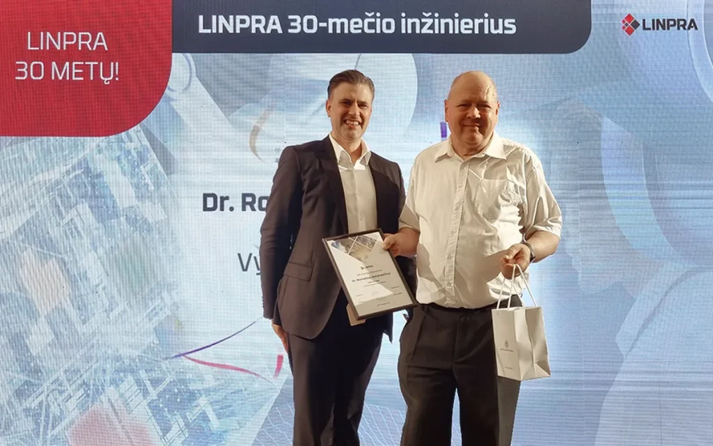 Dr. Romaldas Antanavičius received the LINPRA 30th Anniversary Engineer Award