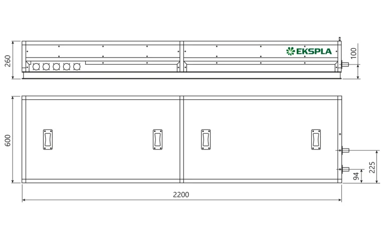 NanoFlux N10k10-AWG laser head outline drawing