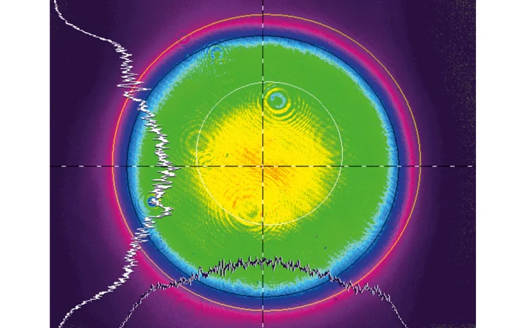 Typical NanoFlux HP system near field beam profile at 532&nbsp;nm.