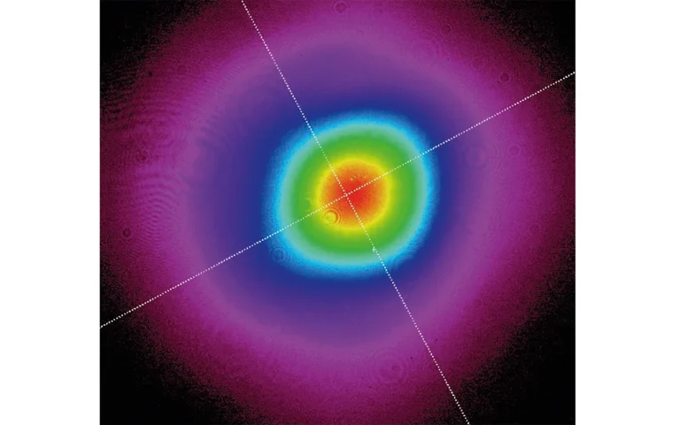 Typical PicoFlux Ytterbium system amplifier system near field beam profile at 1030&nbsp;nm.