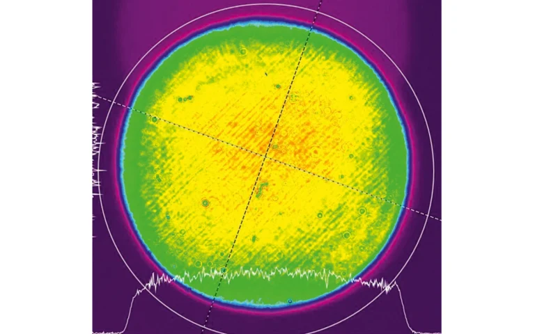 Typical High Energy PicoFlux amplifier system near field beam profile at 1064 nm.
