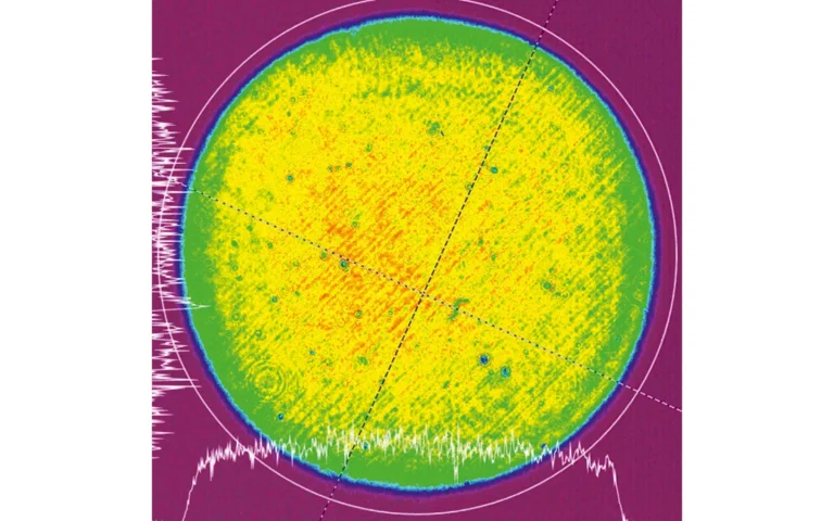 Typical High Energy PicoFlux amplifier system near field beam profile at 532 nm.