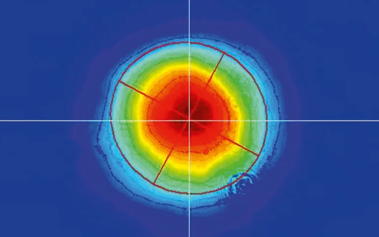 Typical UltraFlux FT031k near field beam profile