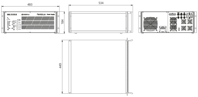 Power supply outline drawing