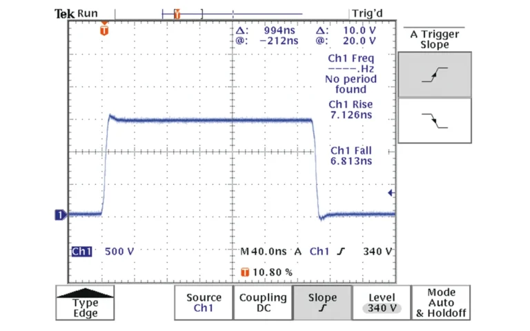 Typical output pulse shape