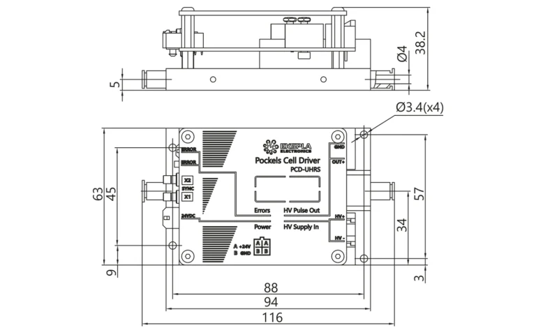 Drawings of PCD-UHRS Pockels cell drivers.