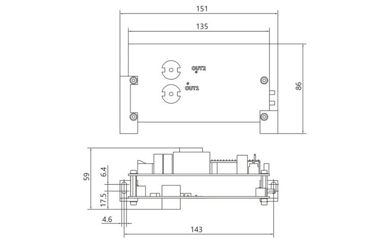 Drawings of PCD-UHV Pockels cell drivers.