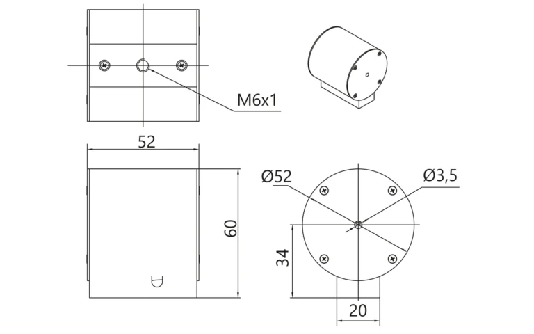 Outline drawing of oven KK1-30