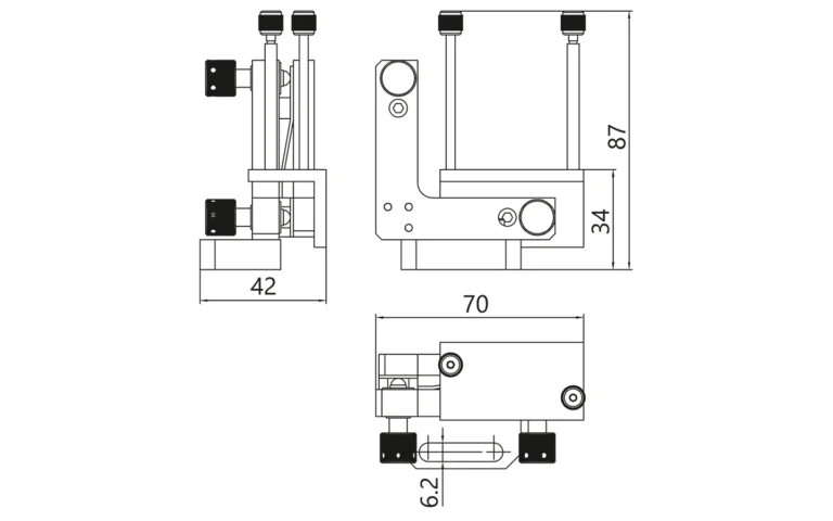 Mount H1 for fine tuning of TK8 crystal ovens angle.