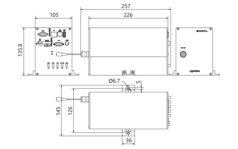 LighWire FPS series "Compact" version drawing.