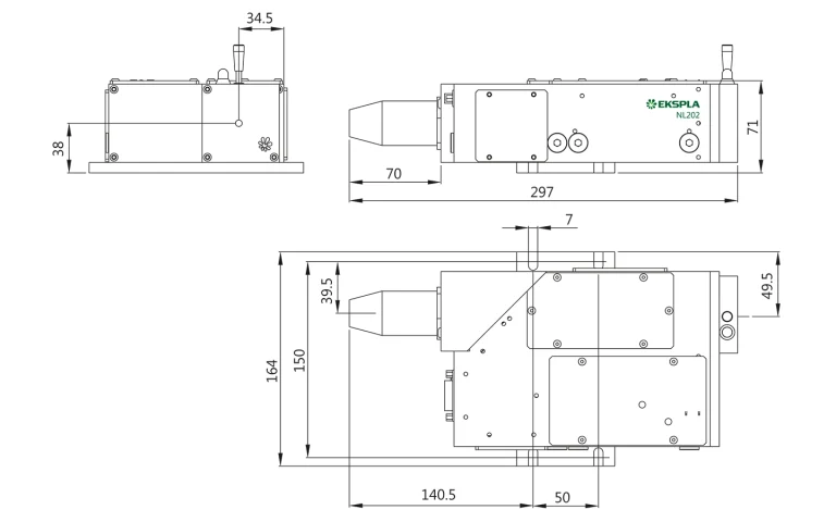 NL202 laser head drawing