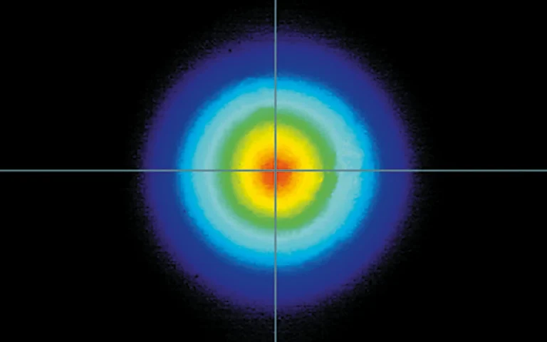 Typical beam intensity profile in the far field