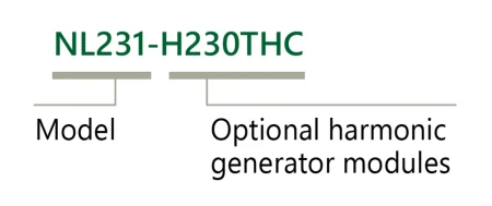 Ordering information of NL230 series lasers.