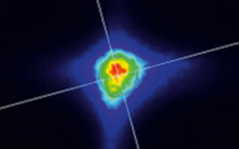 Typical far field beam profile of NT230 series lasers at 450 nm