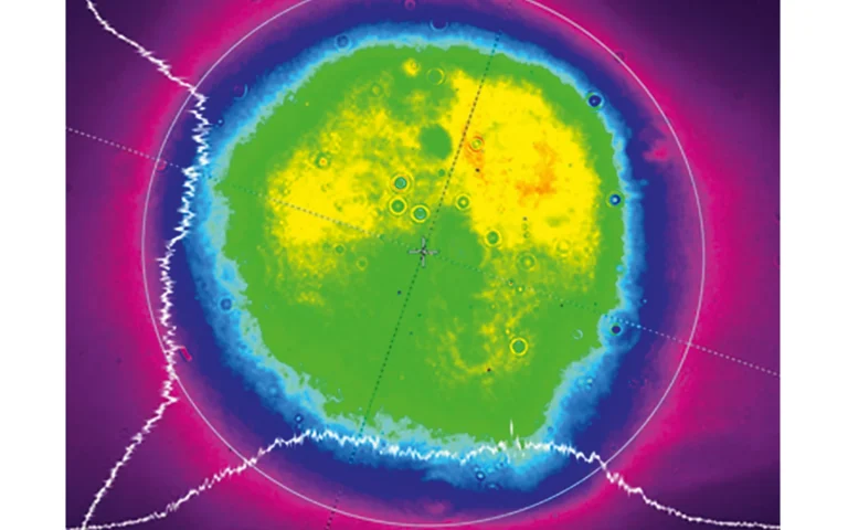 Typical near field beam profile of NT230 series lasers at 450 nm