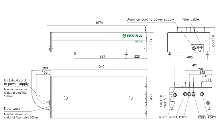 NT242 series laser head dimensions