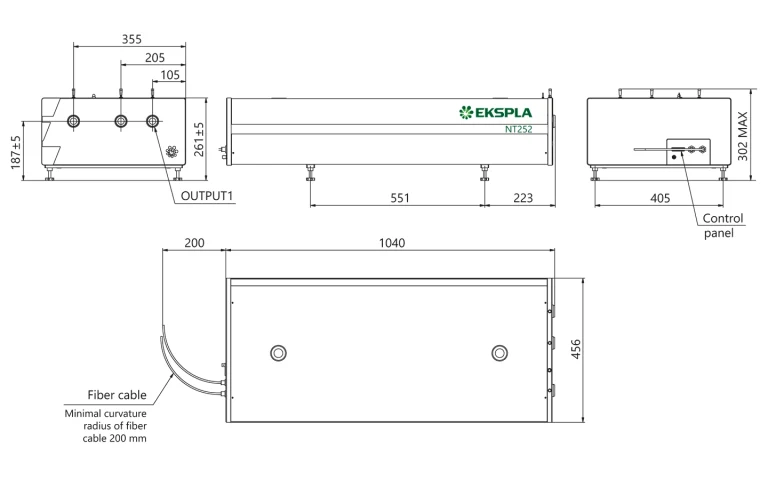NT252 series laser head dimensions