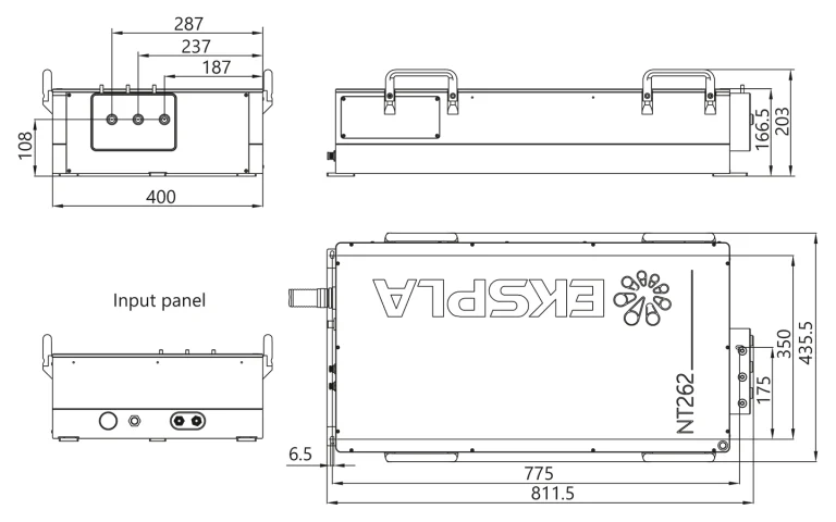 NT260 series laser head dimensions